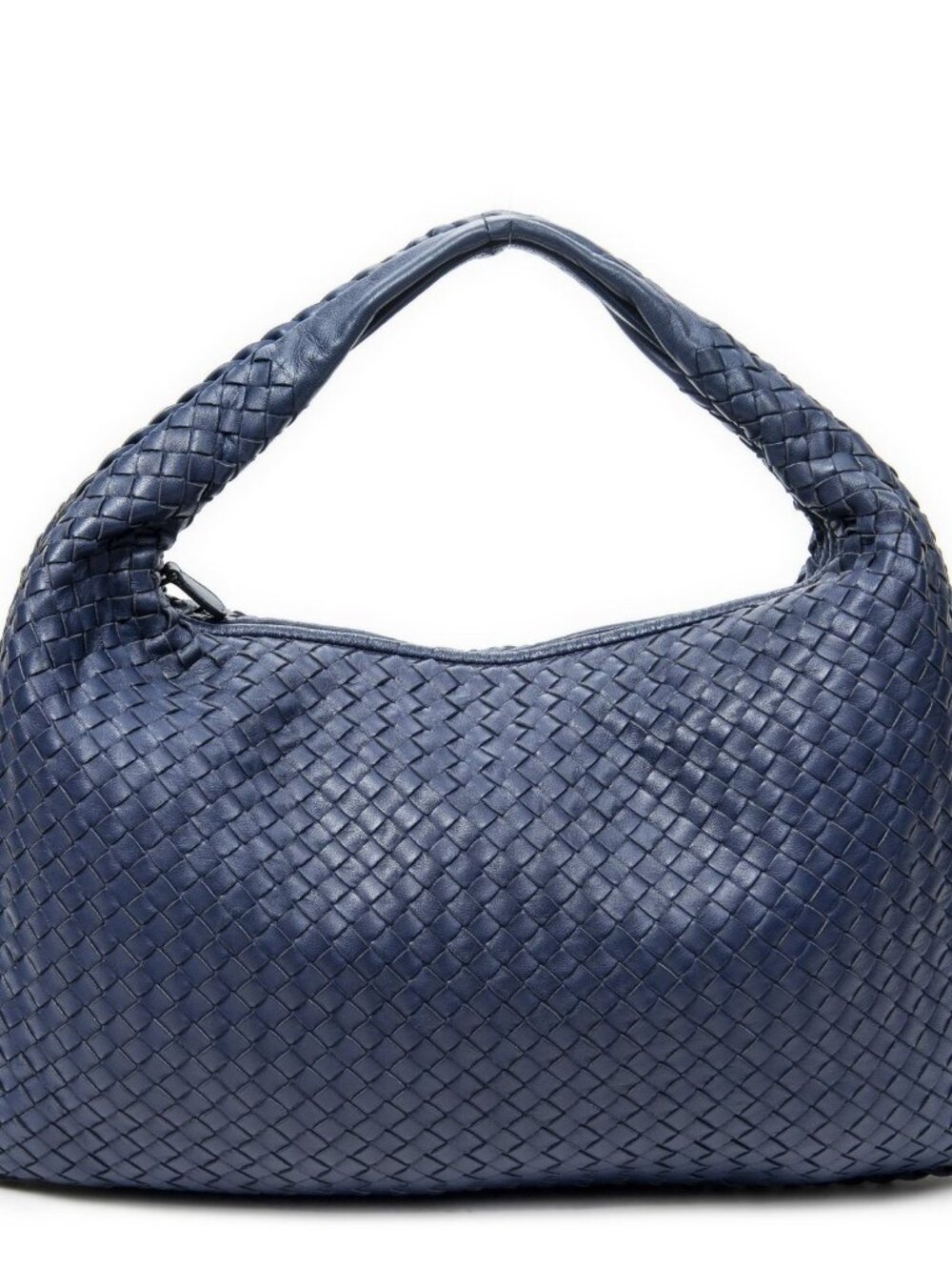 Bottega Veneta Hobo Navy Intrecciato Leather